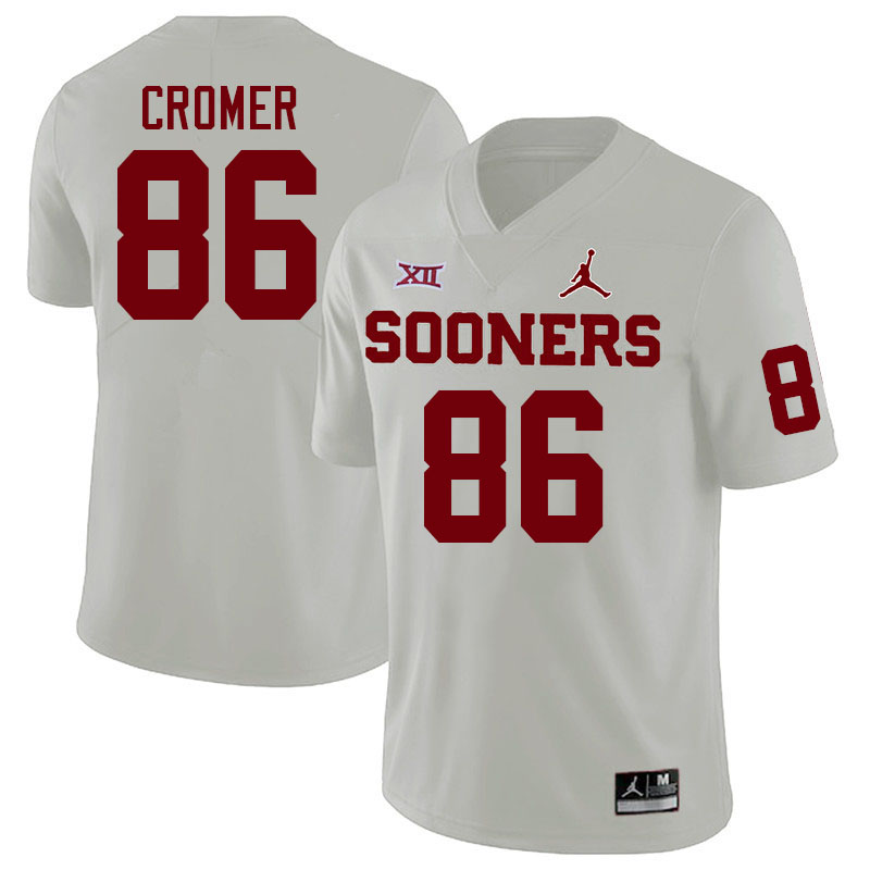 Oklahoma Sooners #86 Patrick Cromer College Football Jerseys Stitched Sale-White
